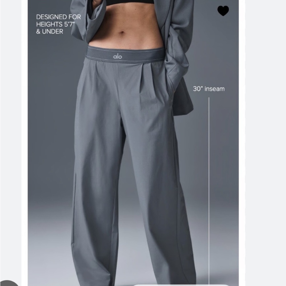 Grey ALO Yoga Suit Up Trouser (Regular)